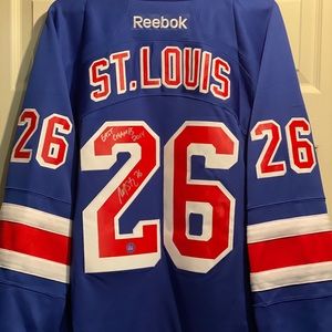 Authentic Martin St. Louis Signed Rangers Jersey